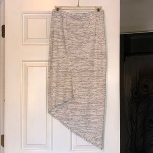 A line high low skirt